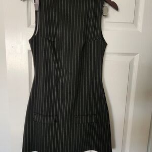 H&M Black and White Striped Mini Dress